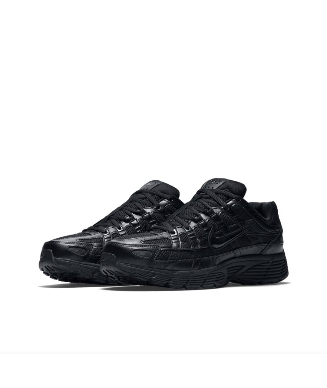 NIKE Черные кожаные низкие кроссовки / кеды, фото 2