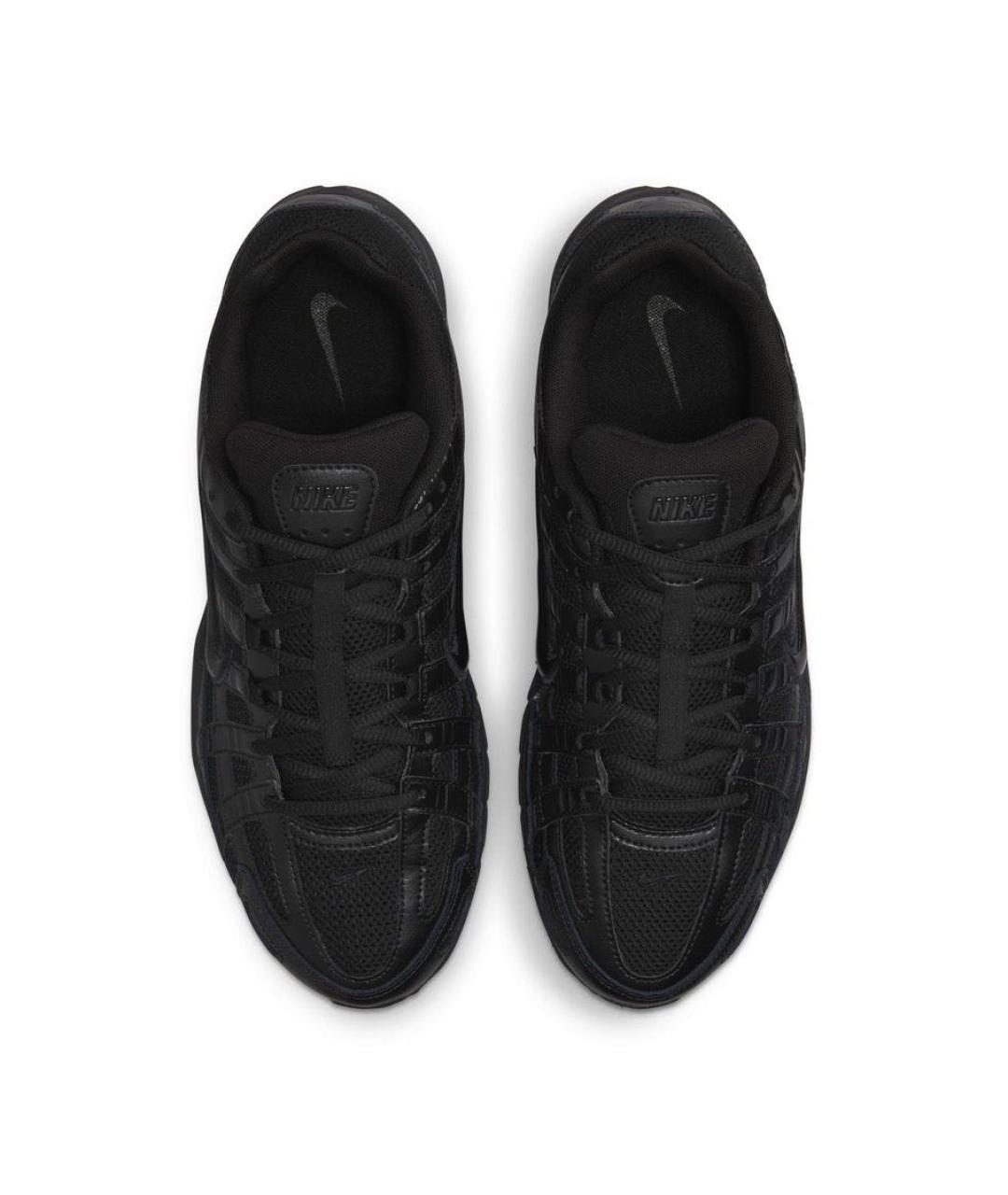 NIKE Черные кожаные низкие кроссовки / кеды, фото 3