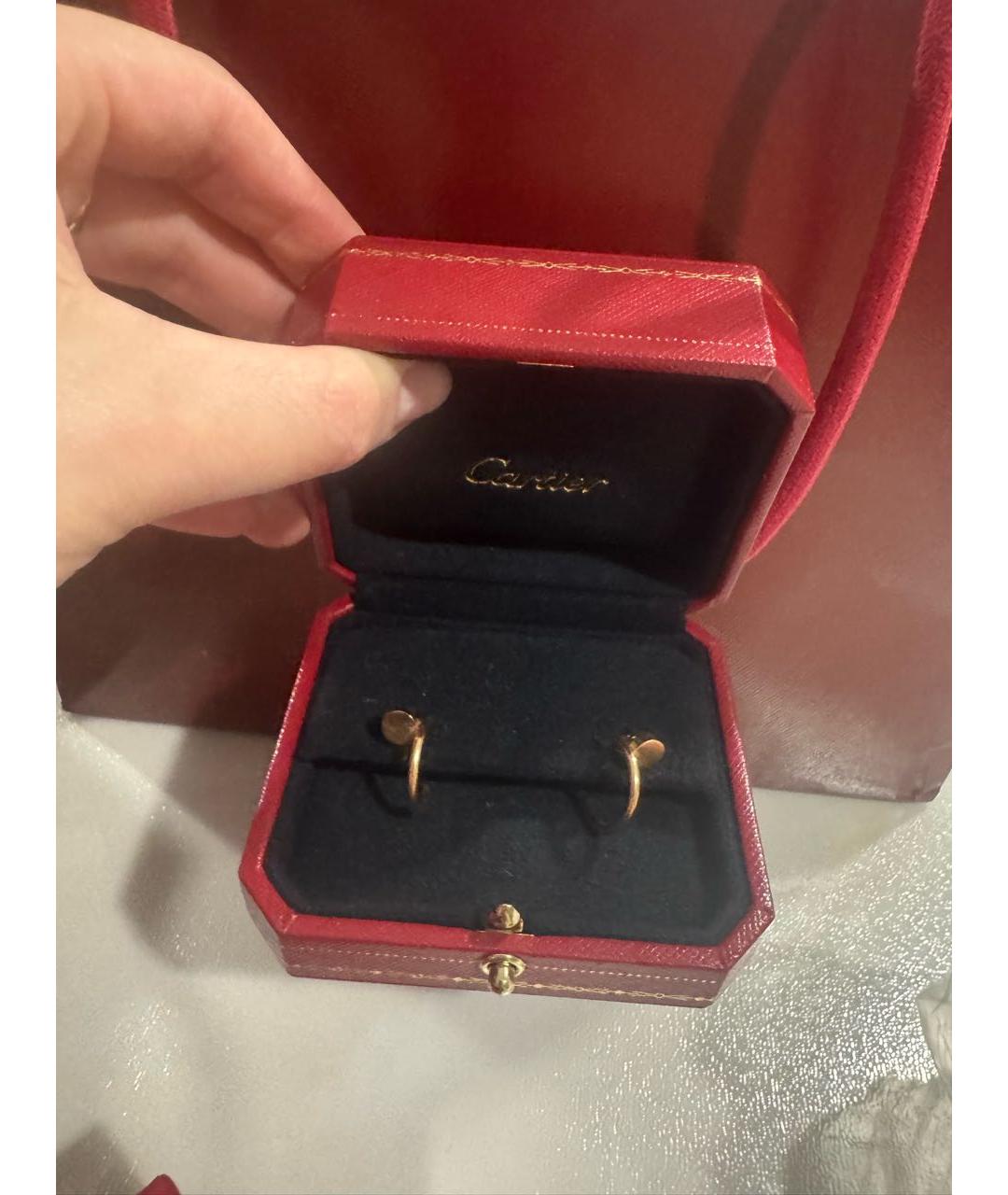 CARTIER Золотые серьги из розового золота, фото 2