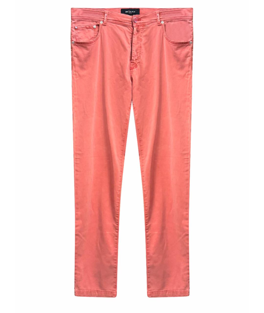KITON Розовые хлопко-эластановые прямые джинсы, фото 1