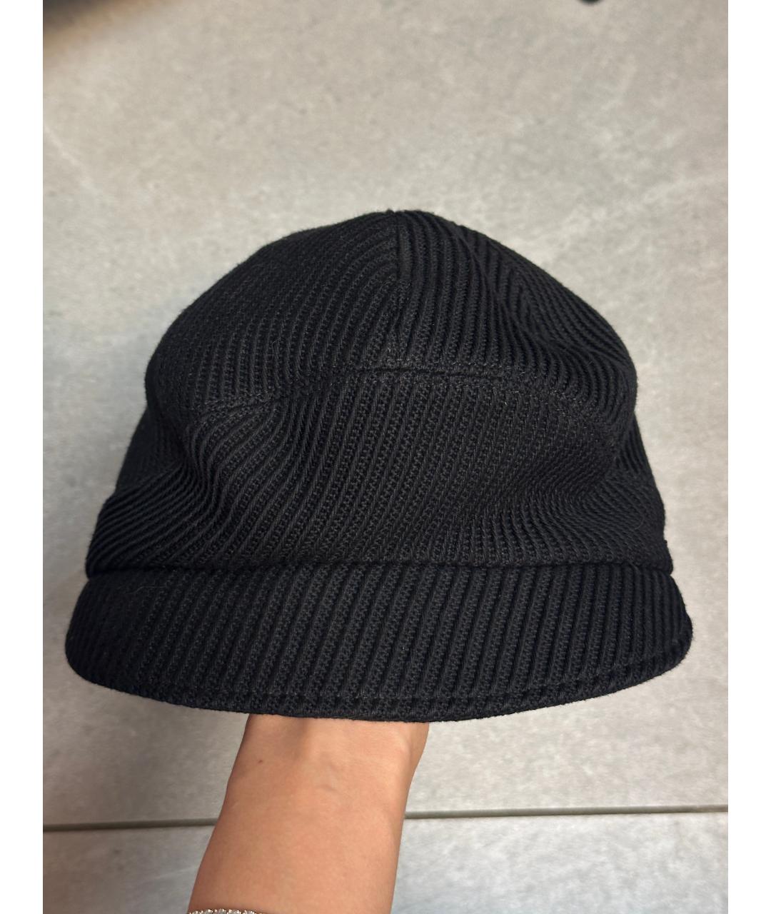 CHANEL Черная хлопковая кепка, фото 2