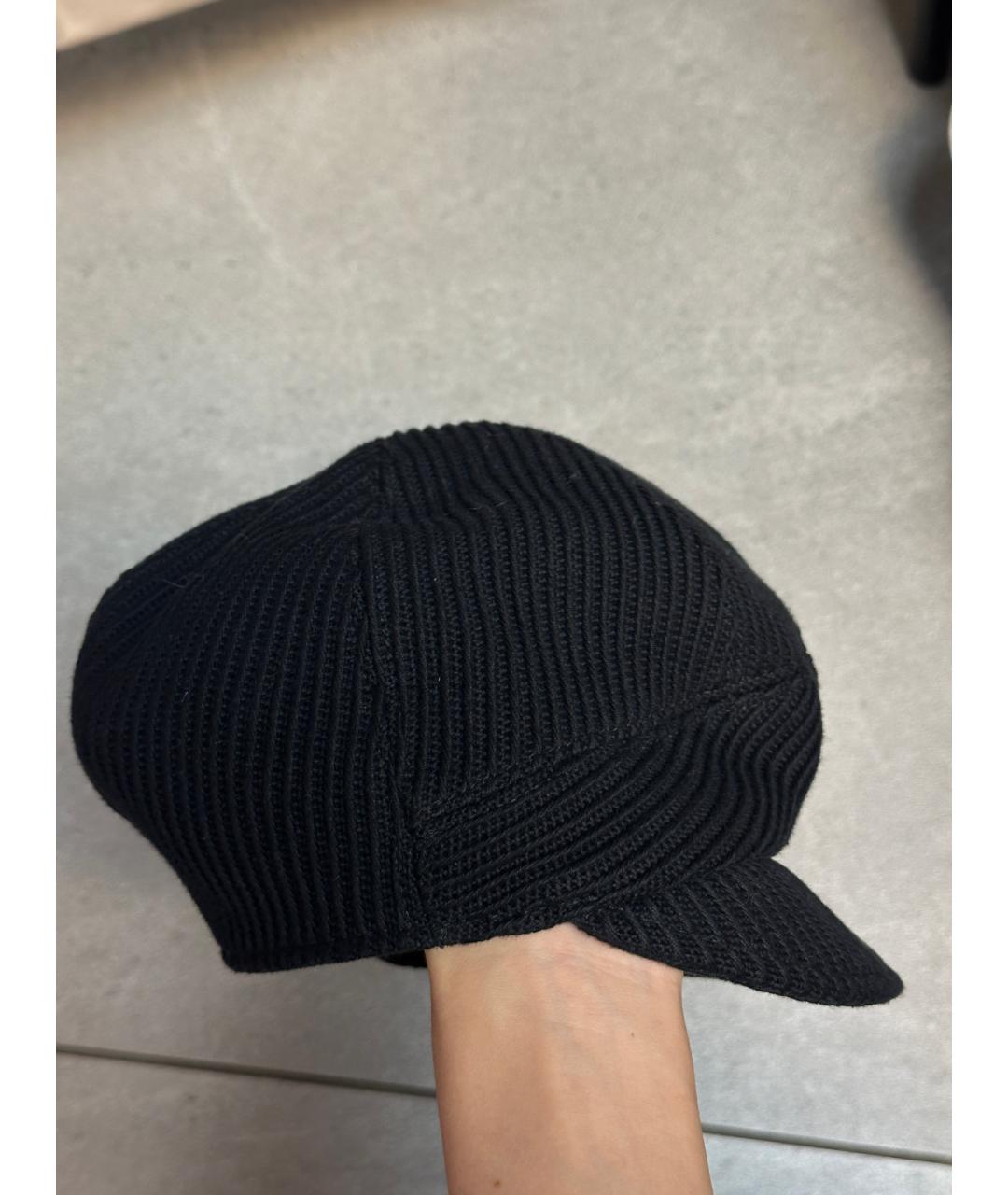 CHANEL Черная хлопковая кепка, фото 3