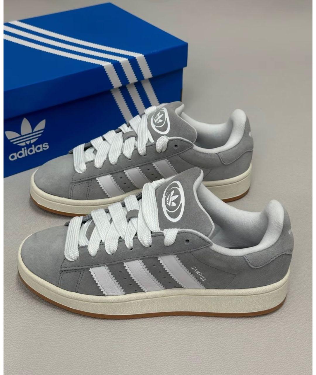 ADIDAS Серые замшевые кроссовки, фото 3