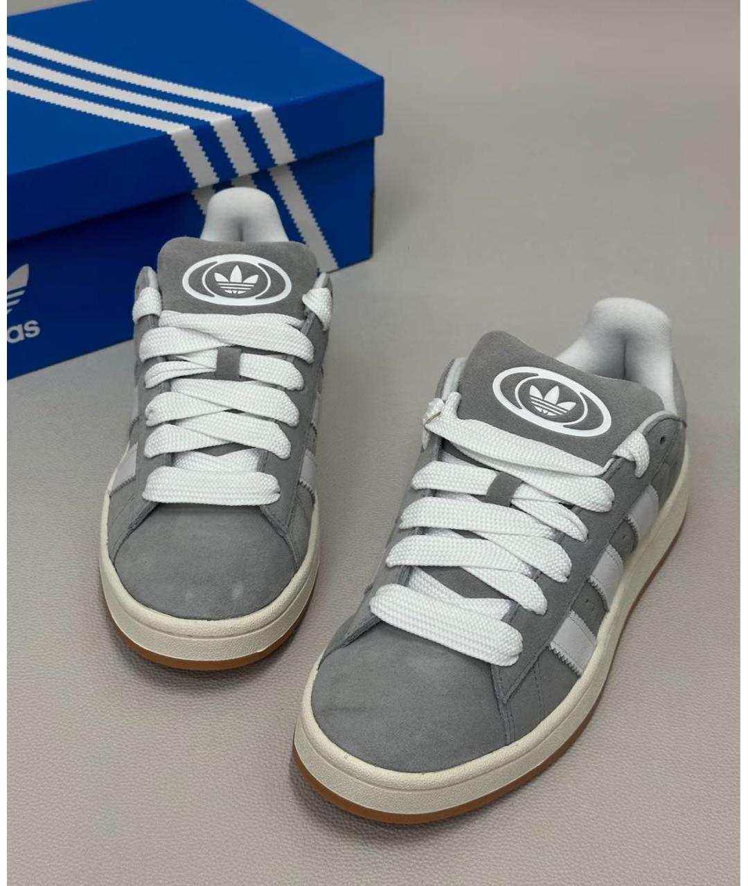 ADIDAS Серые замшевые кроссовки, фото 4