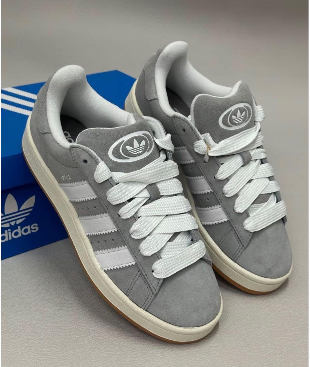 ADIDAS Серые замшевые кроссовки, фото 2