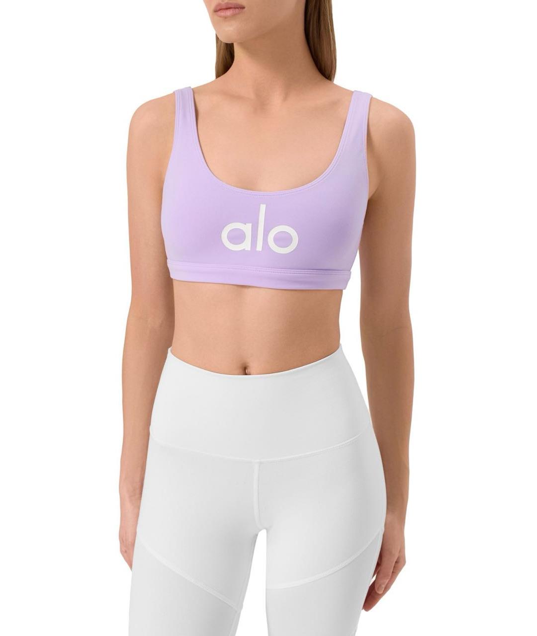 ALO YOGA Фиолетовая синтетическая майка, фото 2