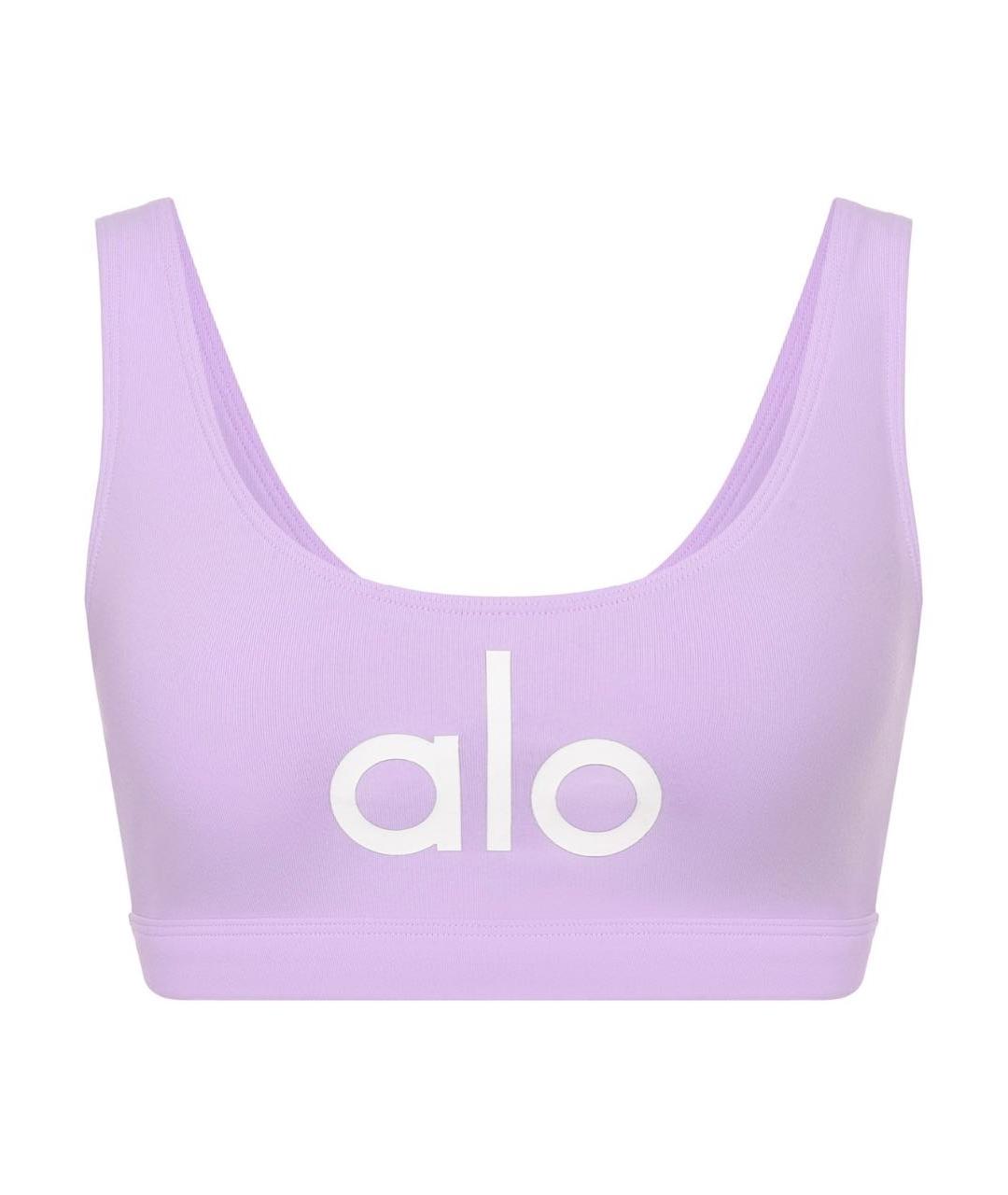 ALO YOGA Фиолетовая синтетическая майка, фото 9