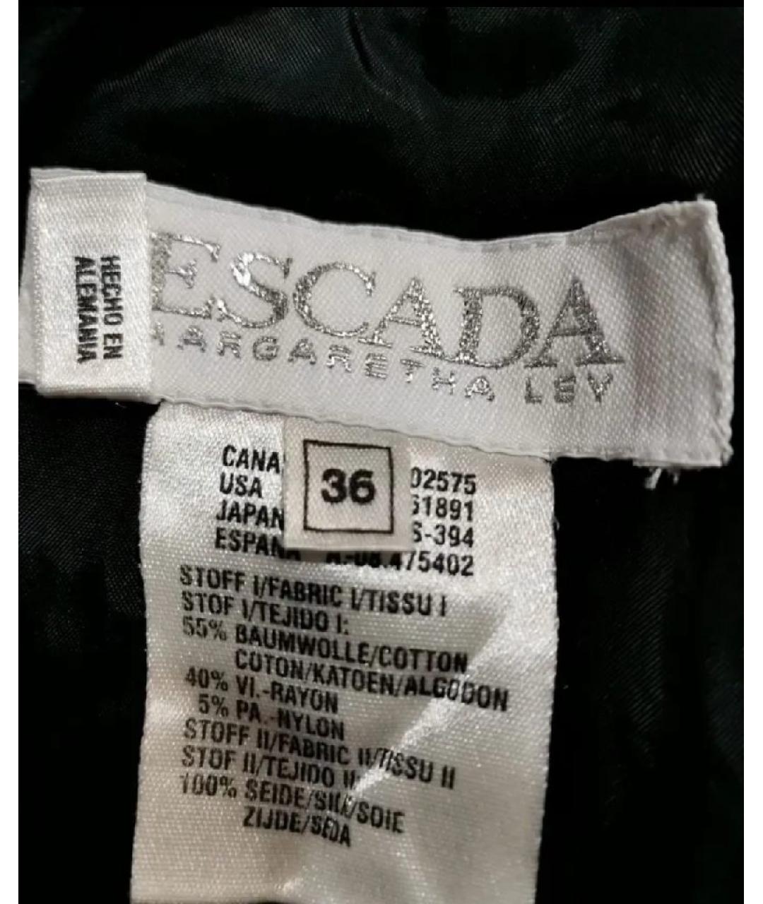 ESCADA Черное шелковое коктейльное платье, фото 3