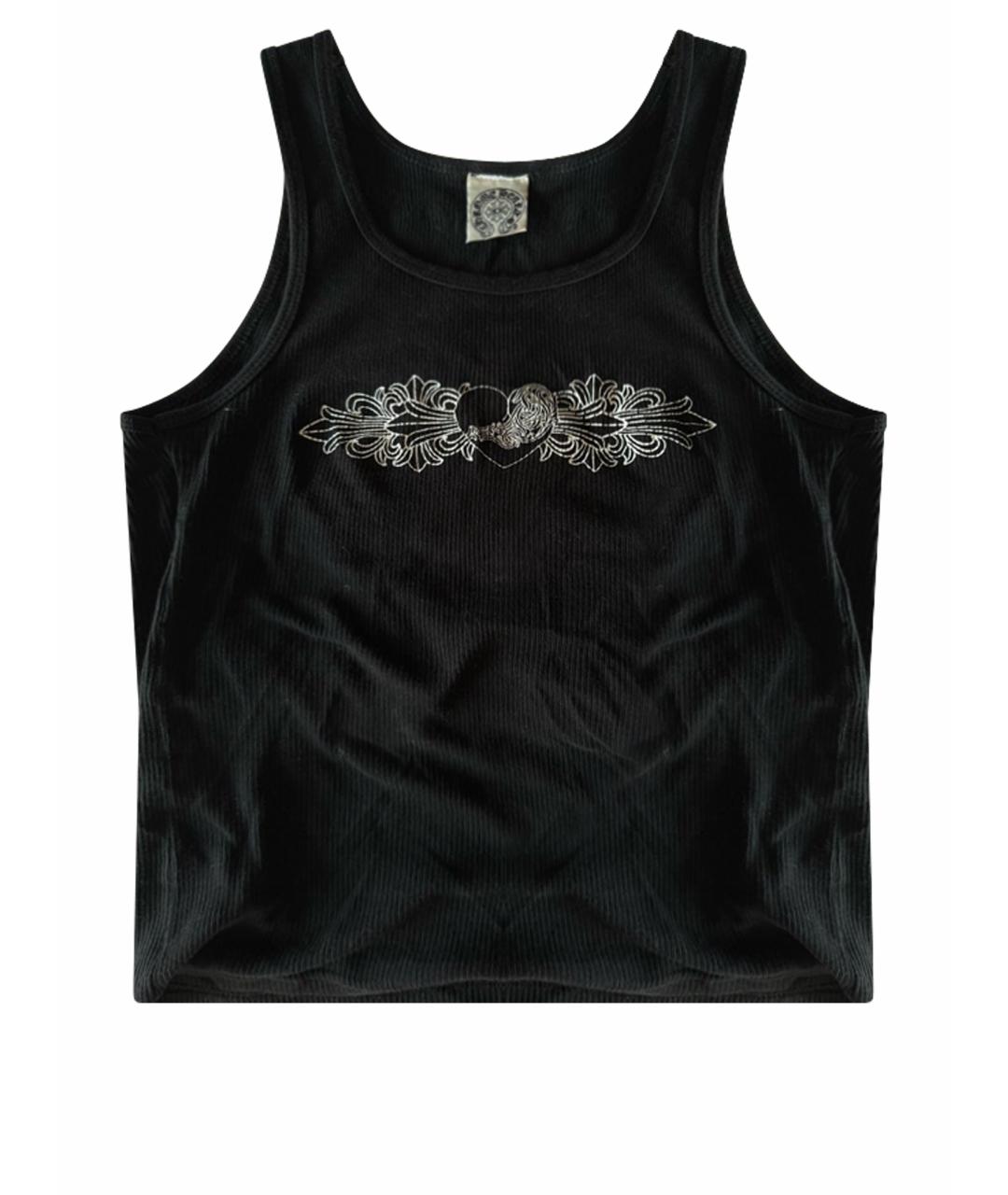 CHROME HEARTS Черная полиэстеровая майка, фото 1