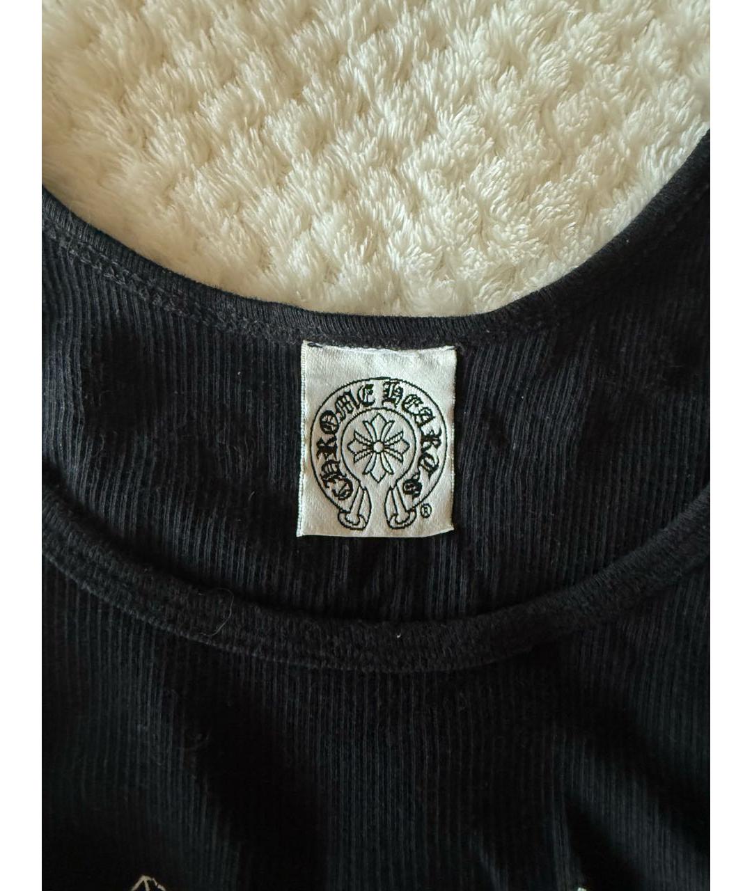 CHROME HEARTS Черная полиэстеровая майка, фото 3