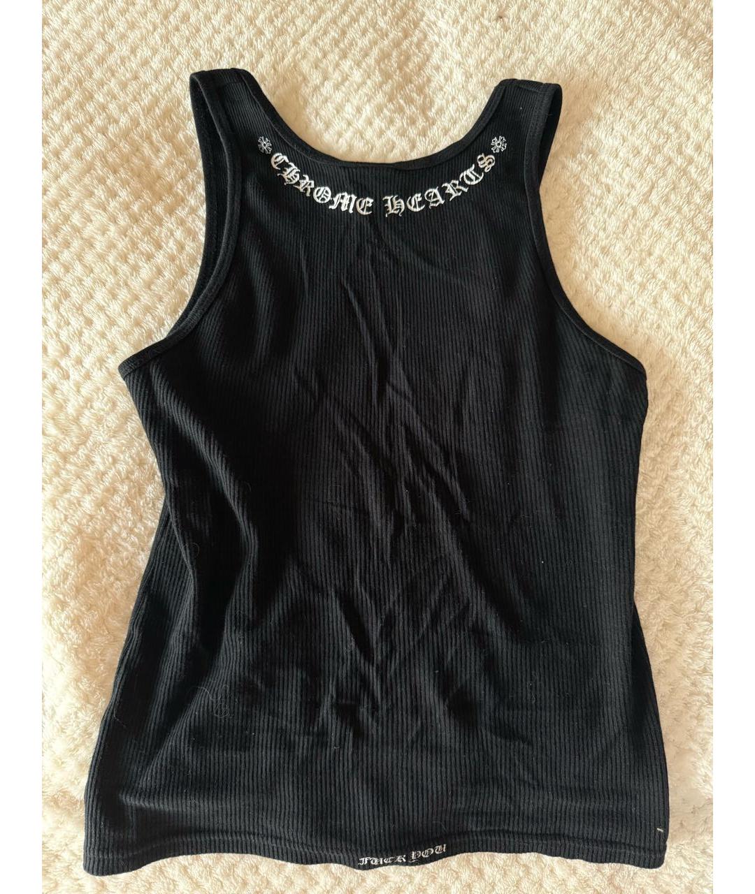 CHROME HEARTS Черная полиэстеровая майка, фото 2