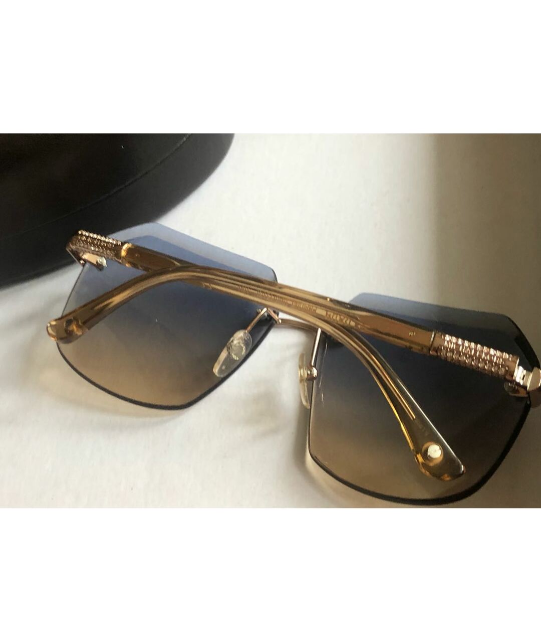 MICHAEL KORS Золотые металлические солнцезащитные очки, фото 4