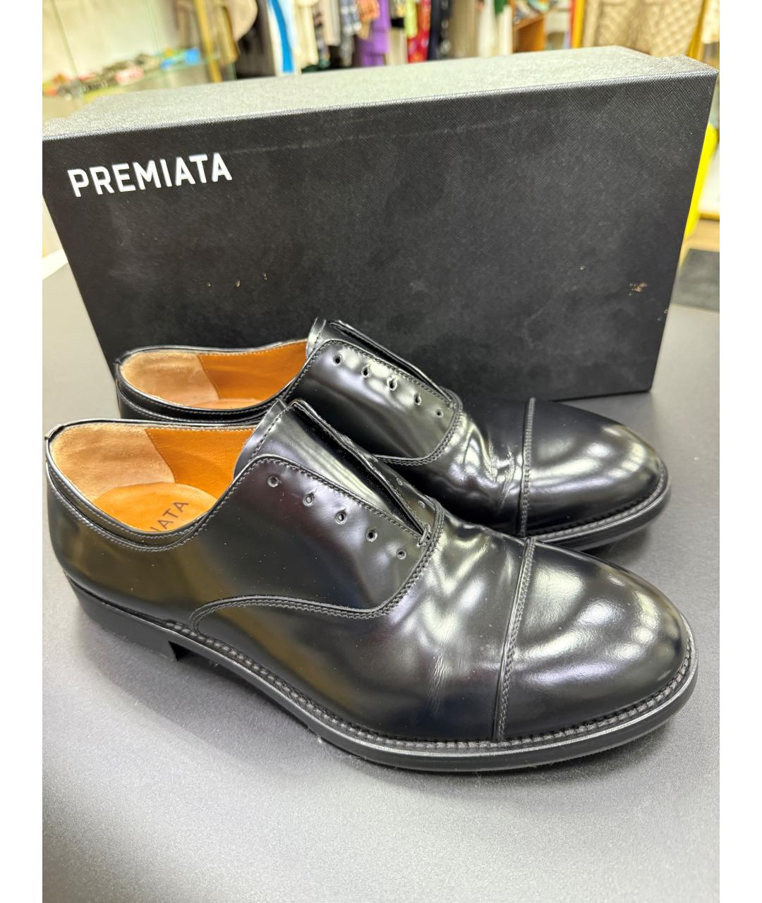 PREMIATA Черные кожаные туфли, фото 6