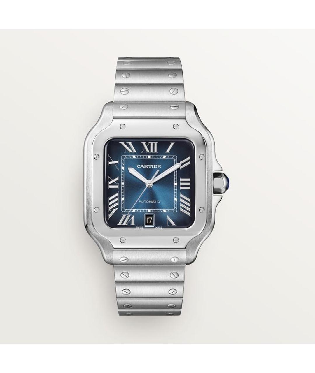 CARTIER Синие металлические часы, фото 9