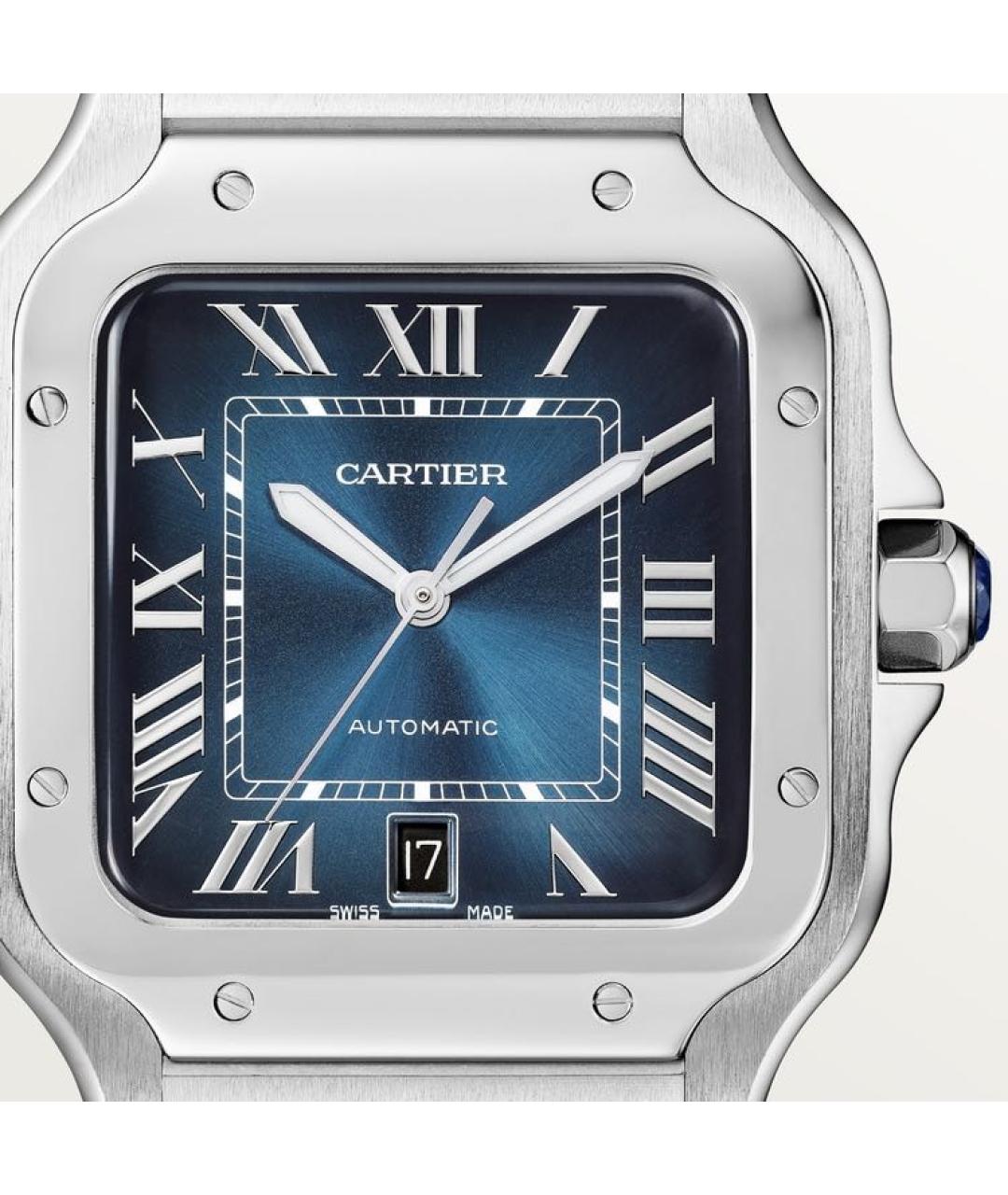 CARTIER Синие металлические часы, фото 7
