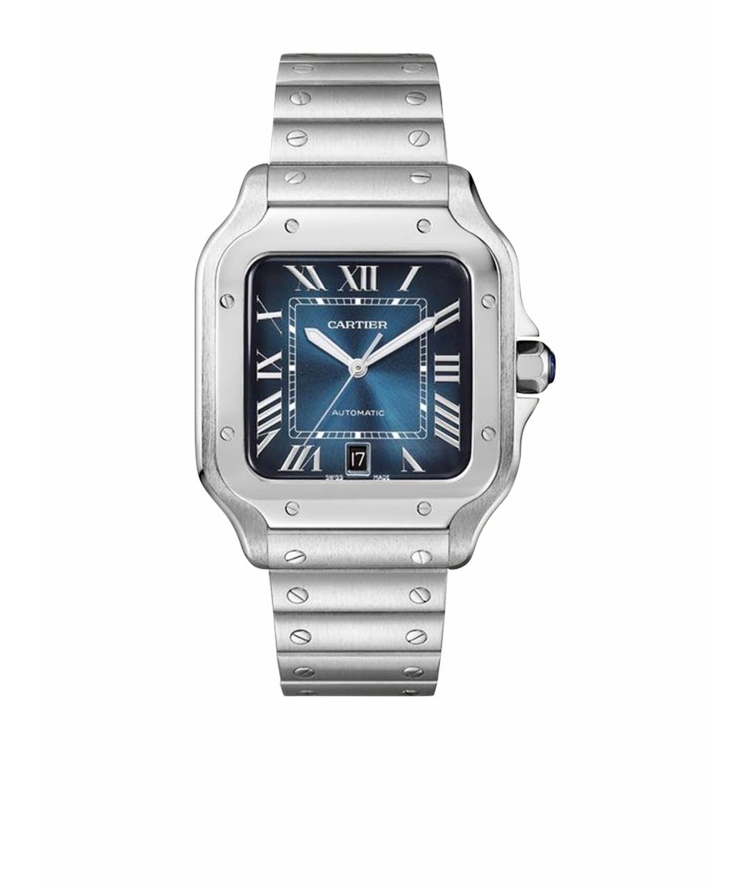 CARTIER Синие металлические часы, фото 1