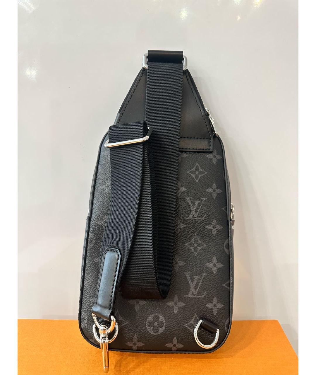 LOUIS VUITTON Черная кожаная поясная сумка, фото 2