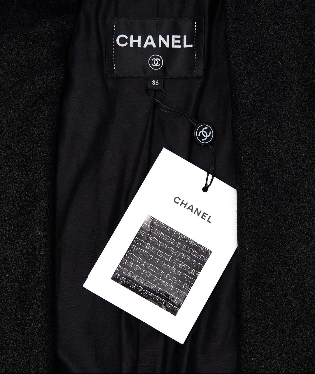 CHANEL Черный вискозный жакет/пиджак, фото 5