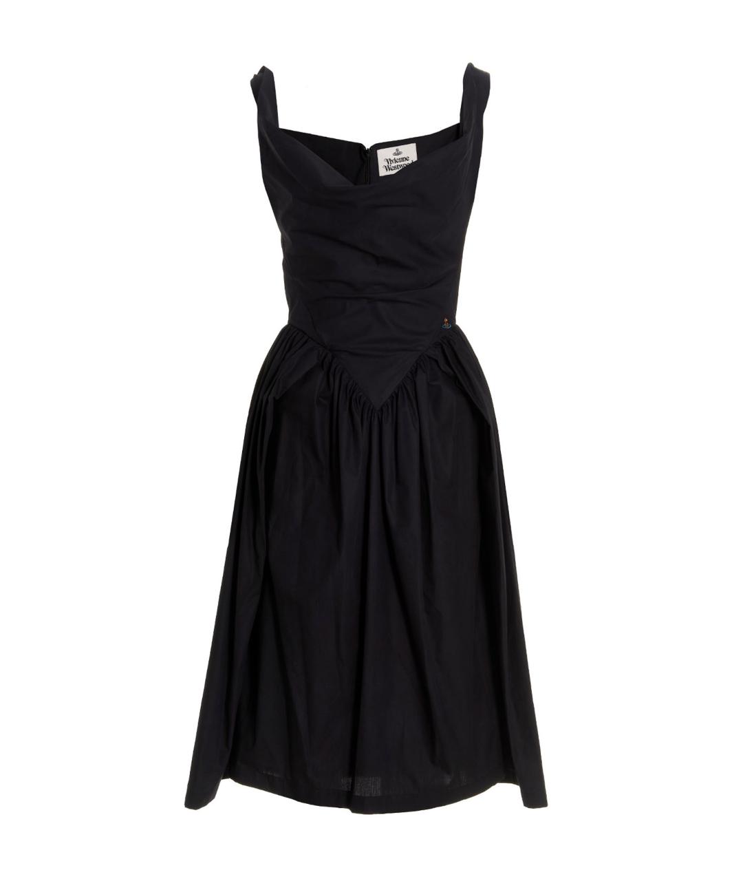 VIVIENNE WESTWOOD Черное хлопковое коктейльное платье, фото 1