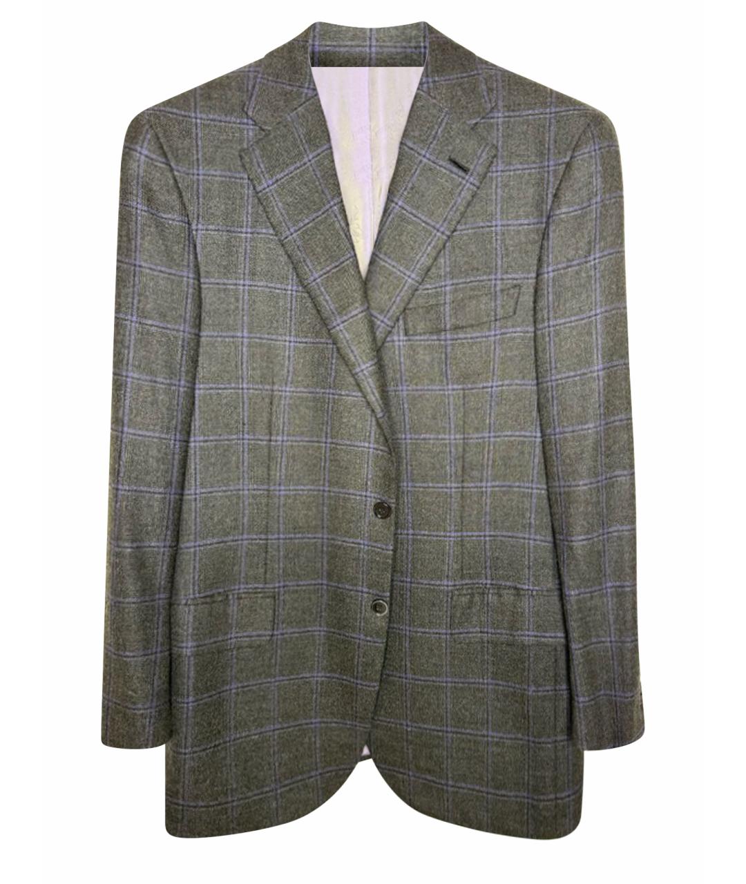 BRIONI Серый кашемировый пиджак, фото 1