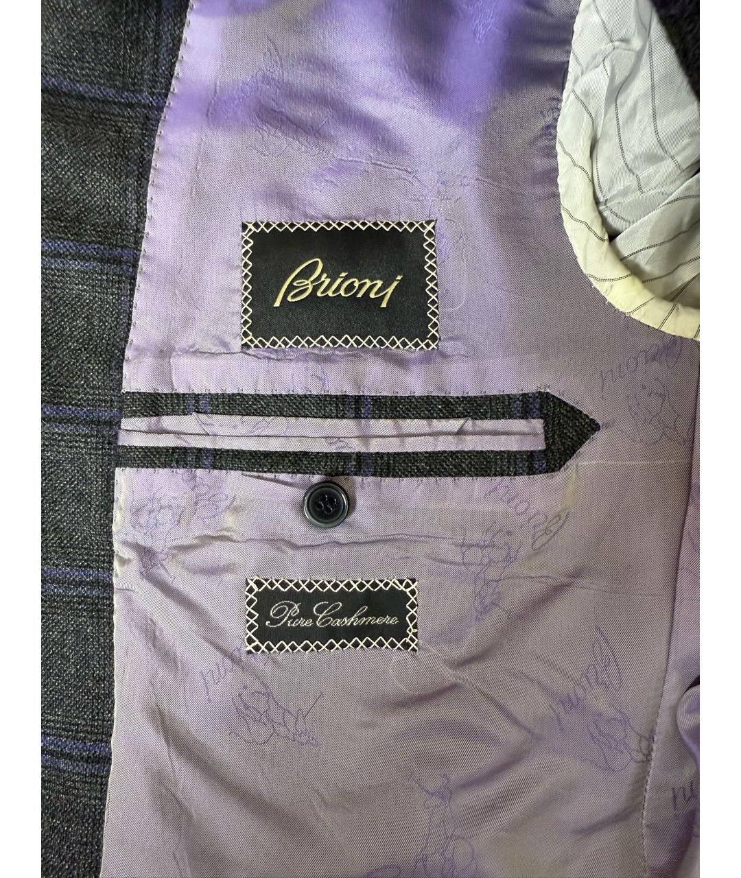 BRIONI Серый кашемировый пиджак, фото 3