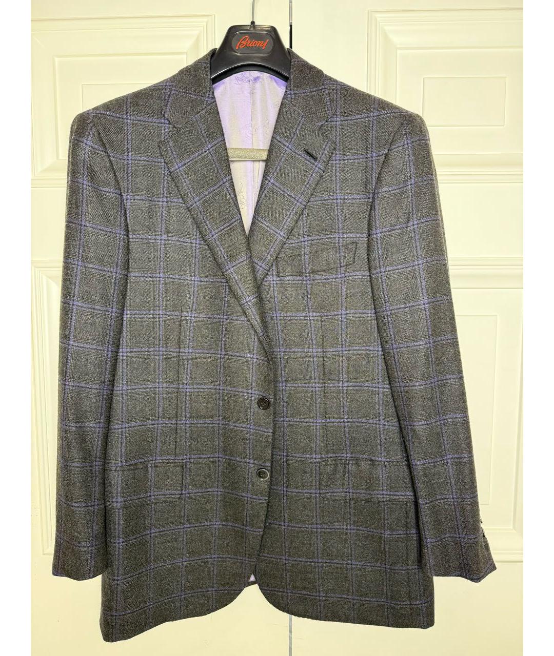 BRIONI Серый кашемировый пиджак, фото 8