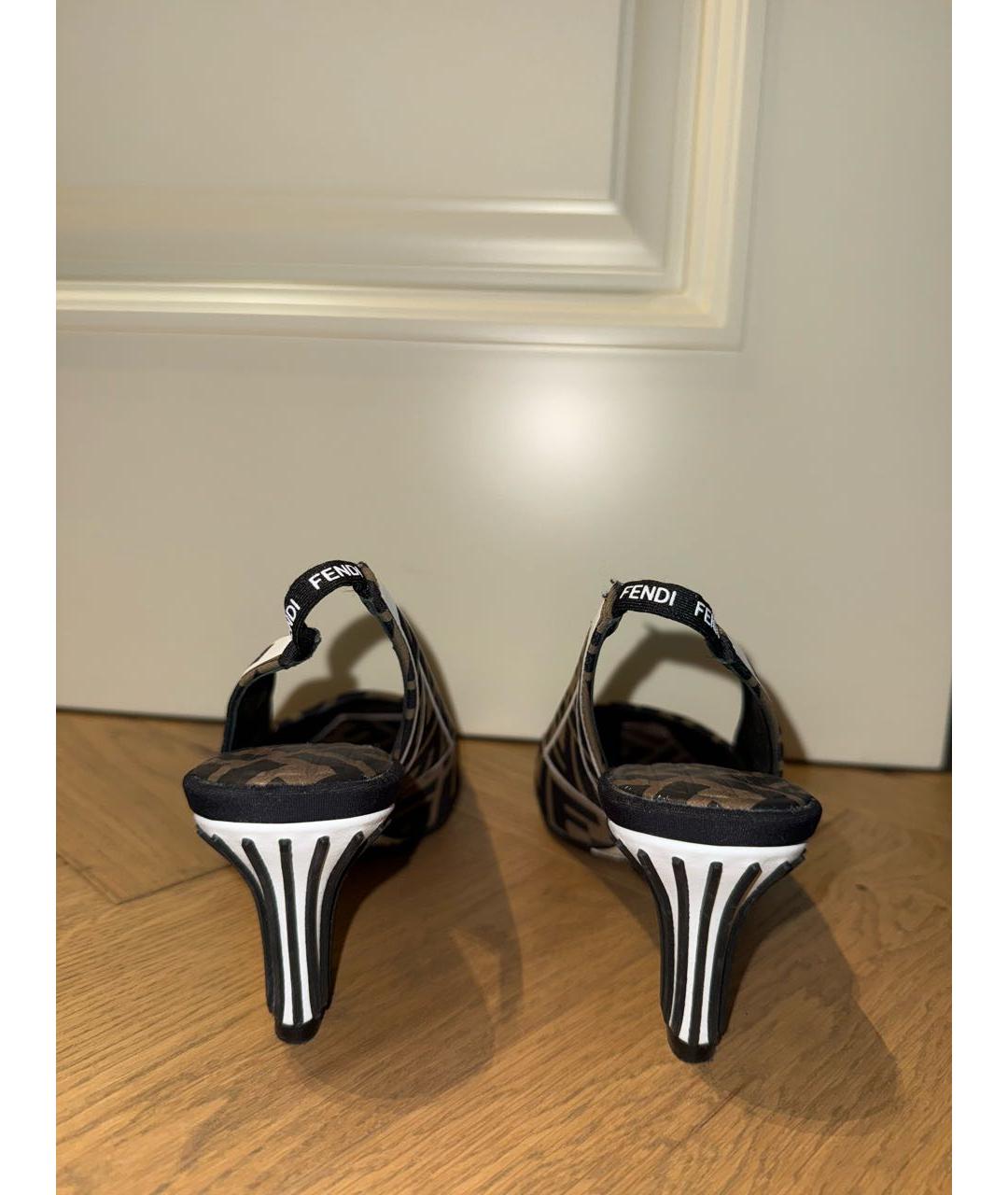 FENDI Хаки резиновые туфли, фото 4