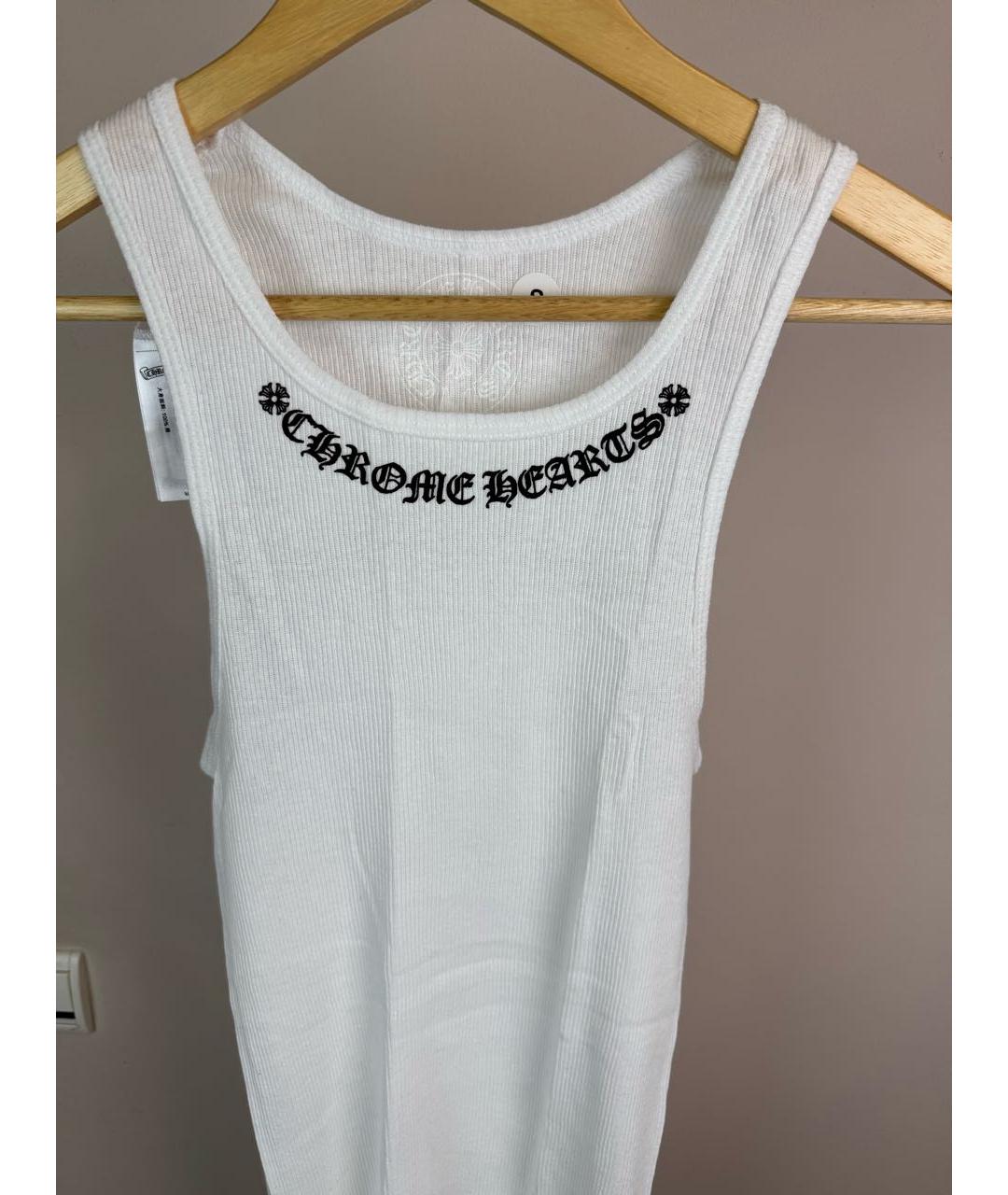CHROME HEARTS Белая хлопковая майка, фото 4