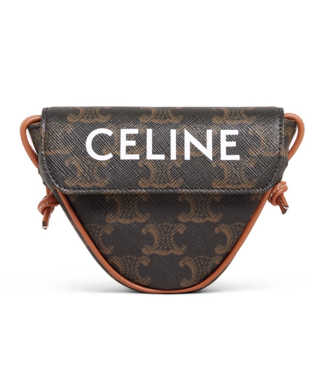 CELINE Коричневый кожаный кошелек, фото 1