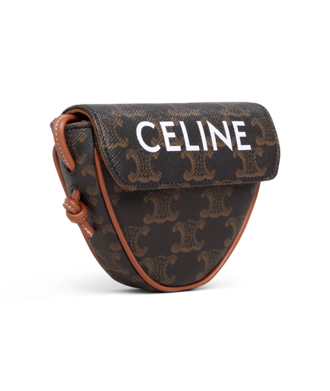 CELINE Коричневый кожаный кошелек, фото 2