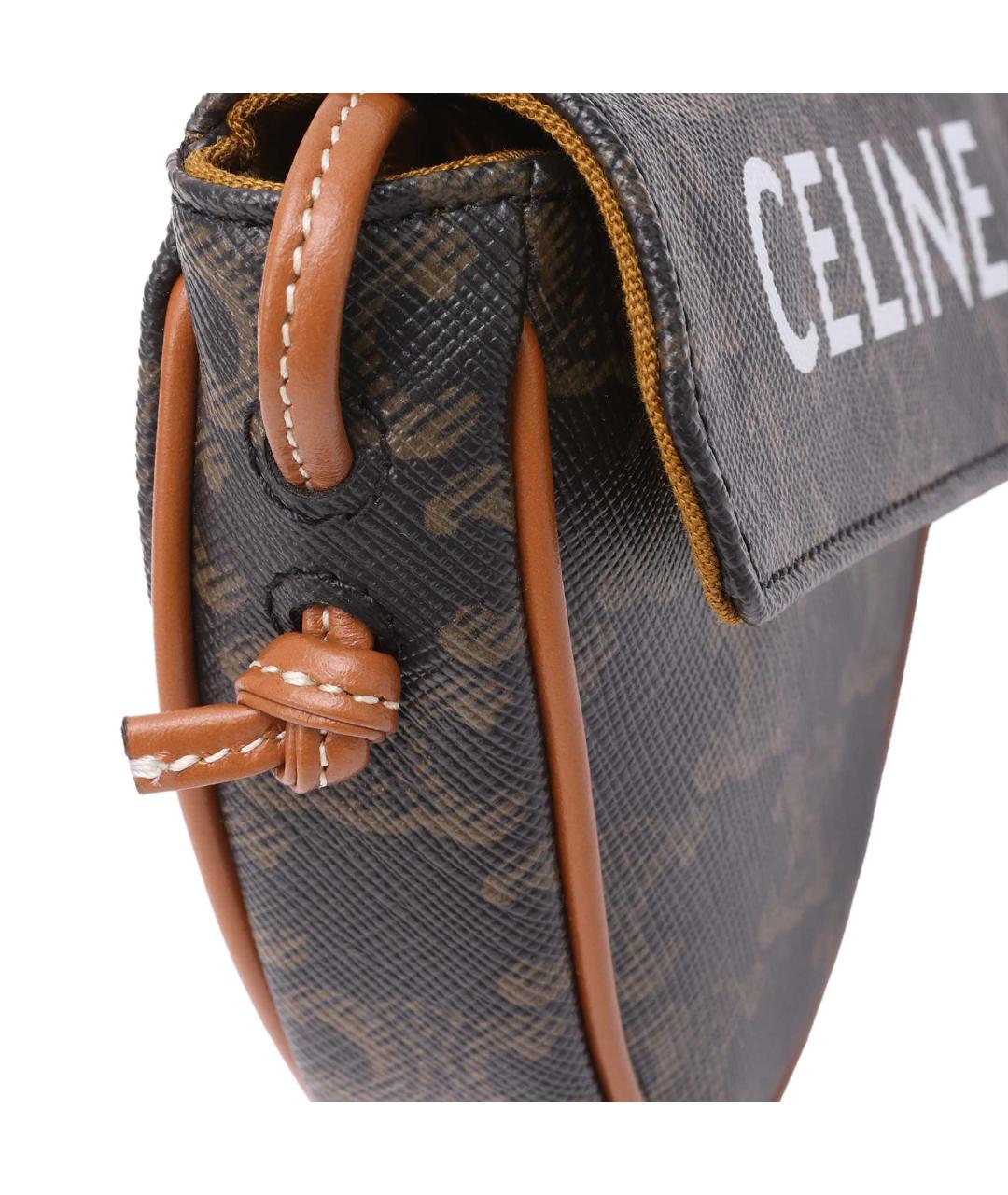 CELINE Коричневый кожаный кошелек, фото 6