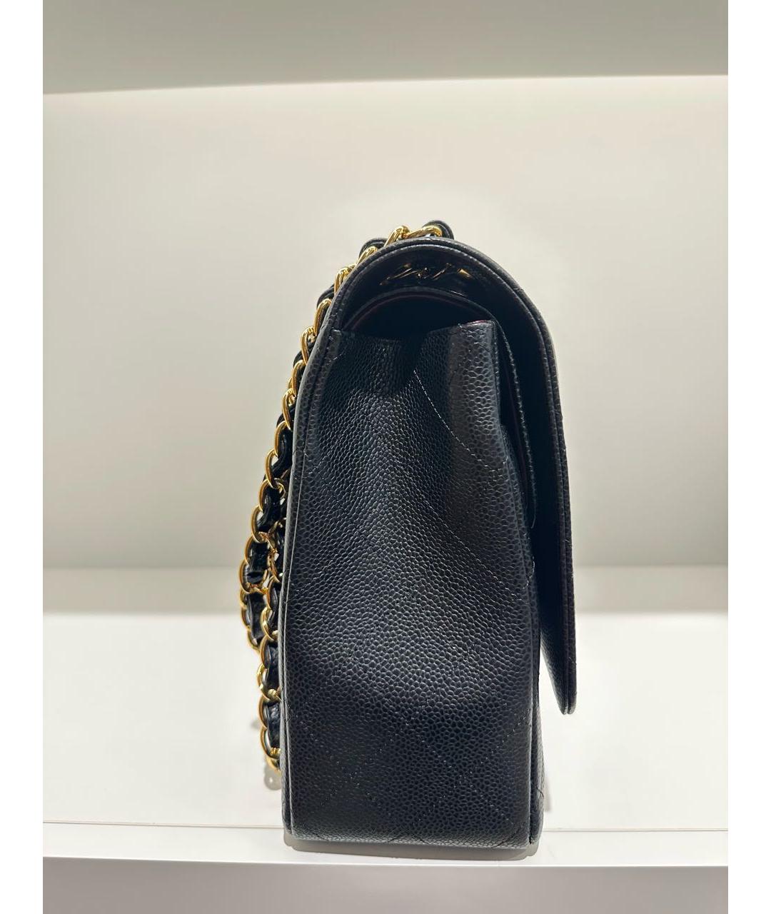CHANEL Черная кожаная сумка через плечо, фото 4