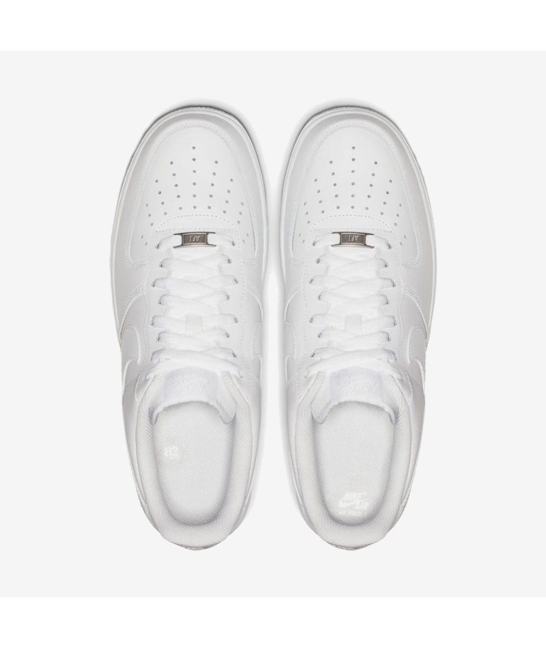 NIKE Белые кожаные низкие кроссовки / кеды, фото 4
