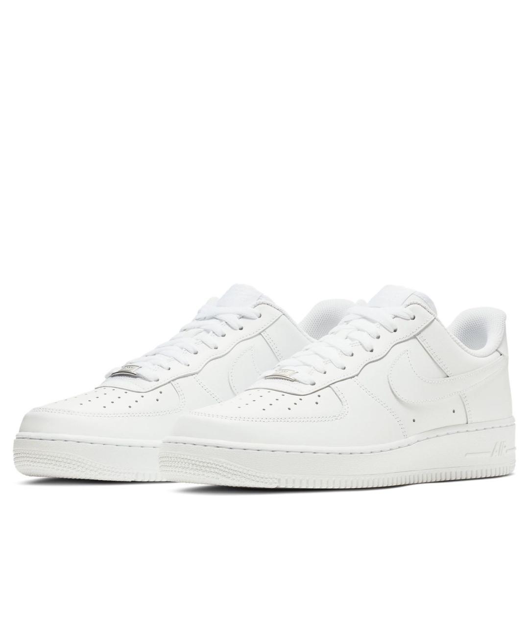 NIKE Белые кожаные низкие кроссовки / кеды, фото 7