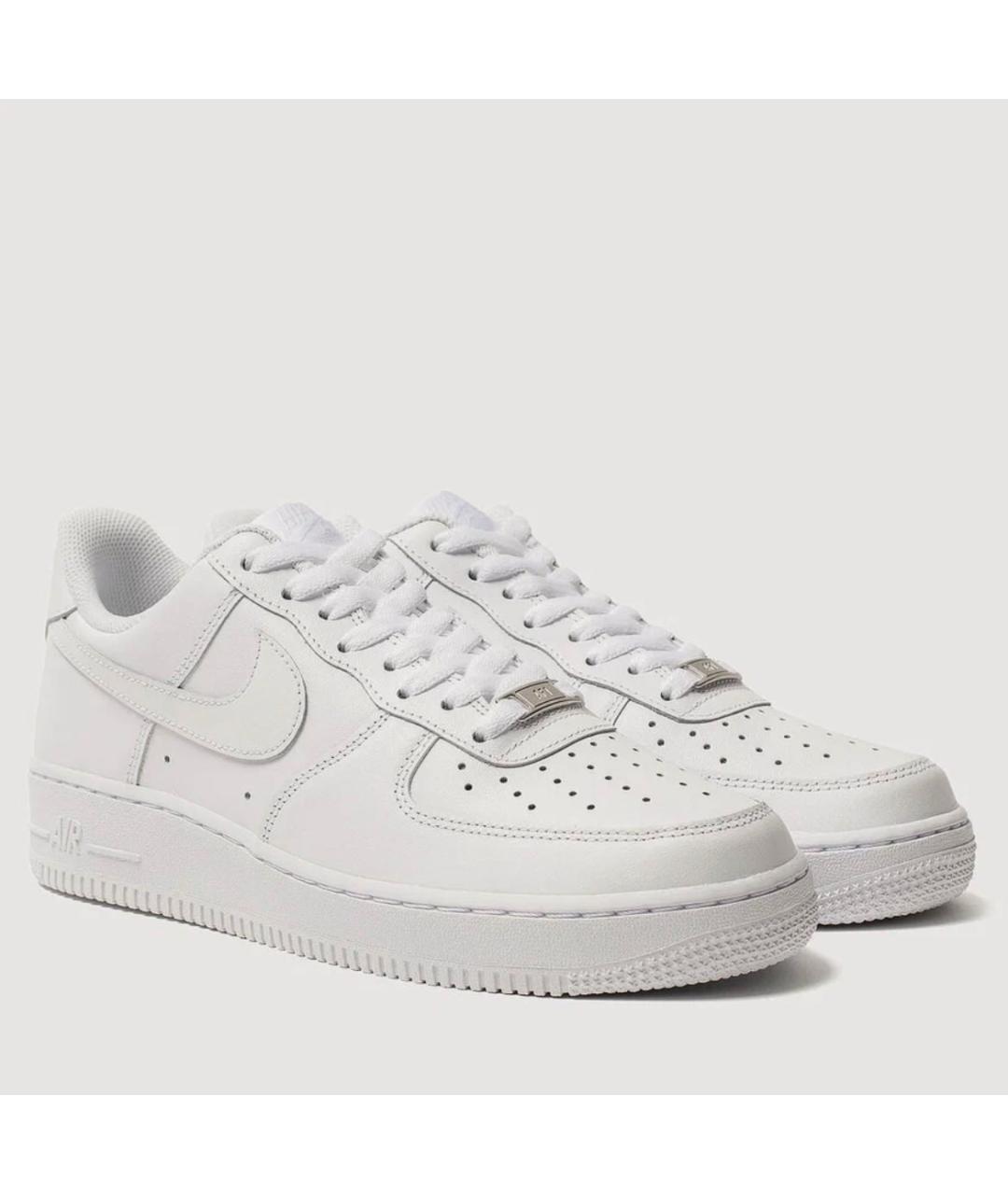 NIKE Белые кожаные низкие кроссовки / кеды, фото 3