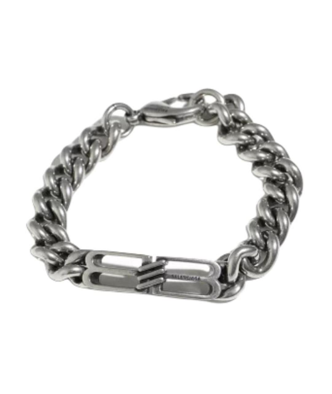 BALENCIAGA Серебряный браслет, фото 4