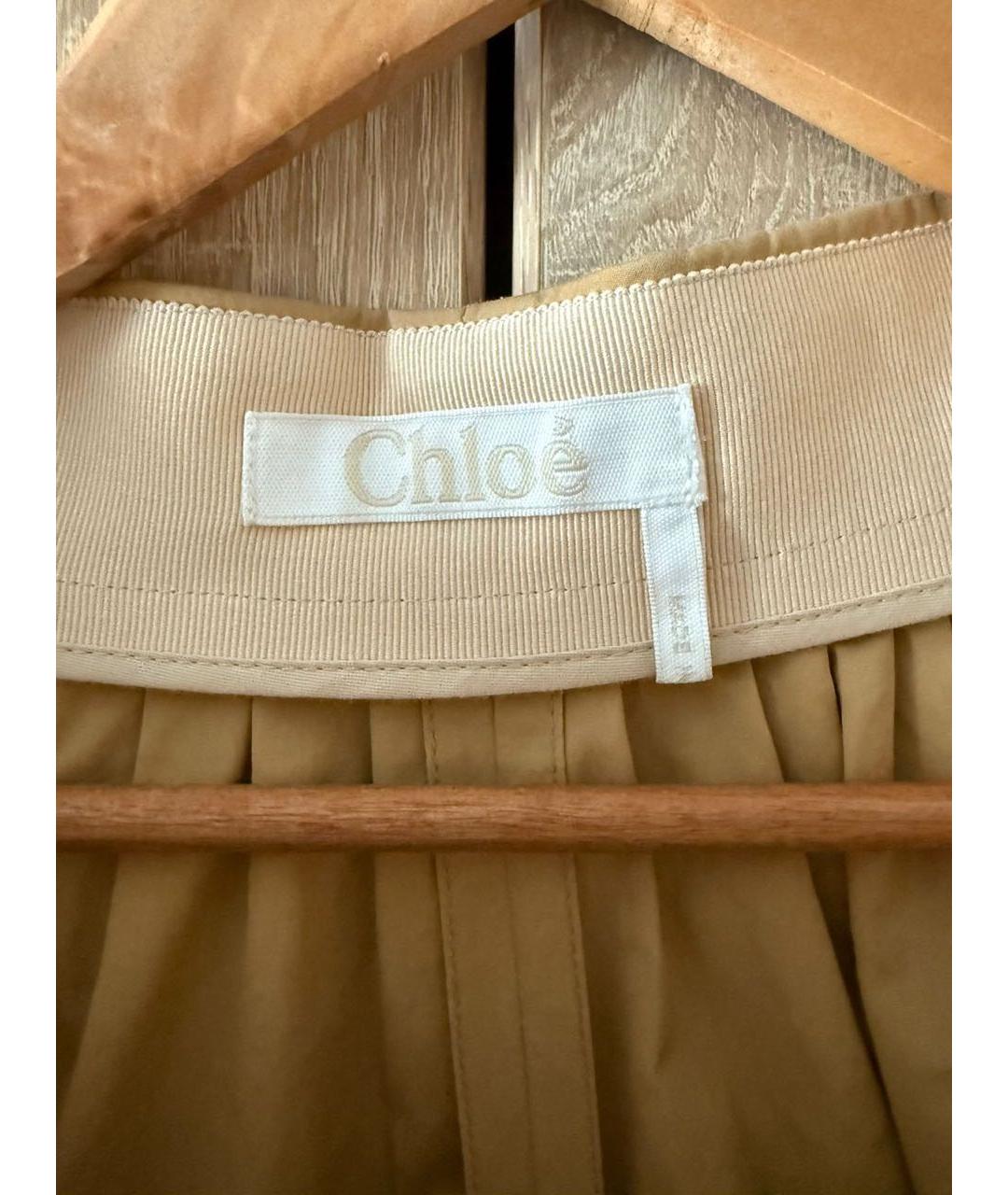 CHLOE Бежевые хлопковые шорты, фото 6
