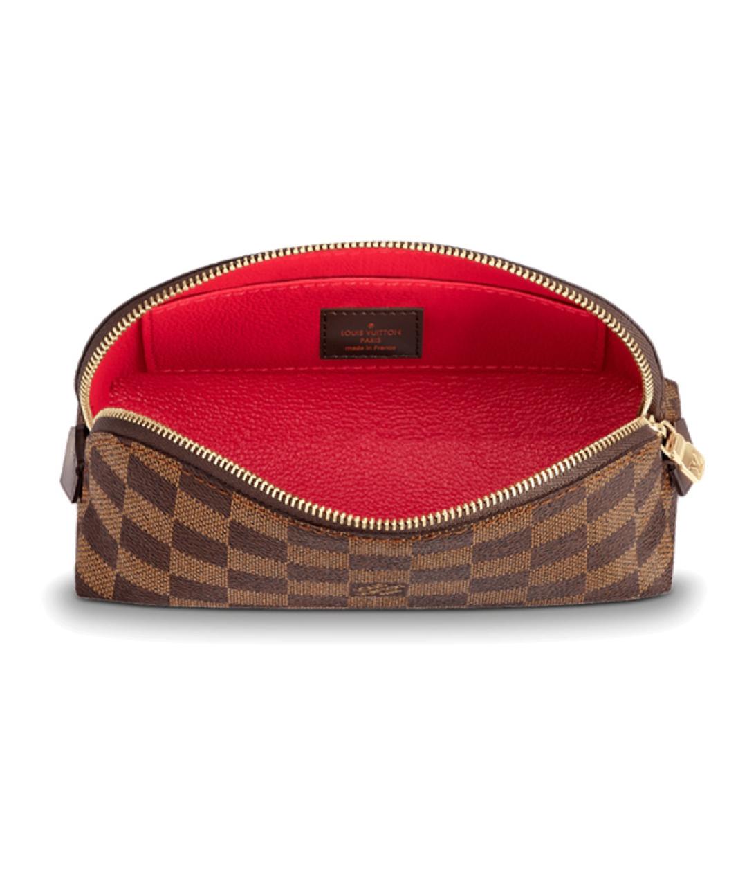 LOUIS VUITTON Коричневая косметичка, фото 4