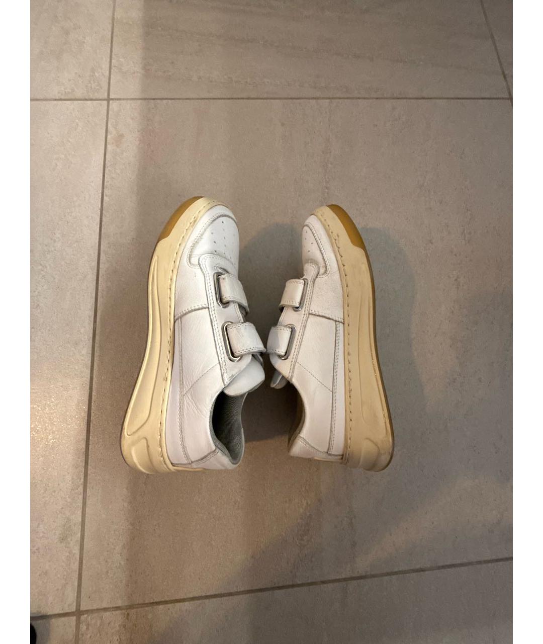 ACNE STUDIOS Белые кожаные кроссовки, фото 7