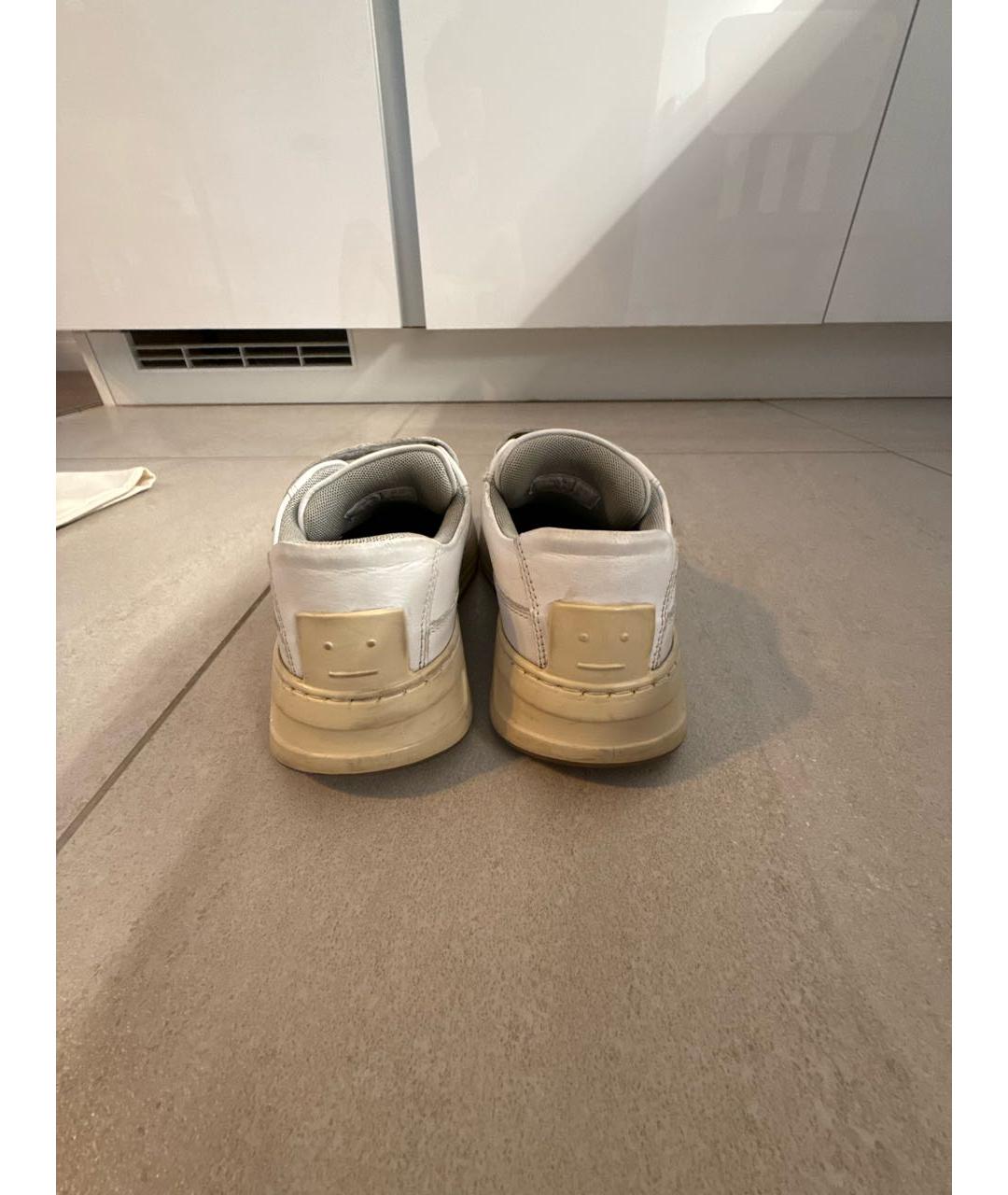 ACNE STUDIOS Белые кожаные кроссовки, фото 4