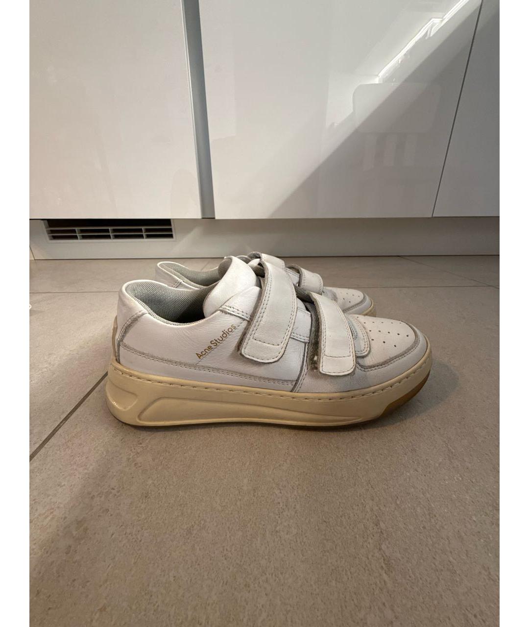 ACNE STUDIOS Белые кожаные кроссовки, фото 8