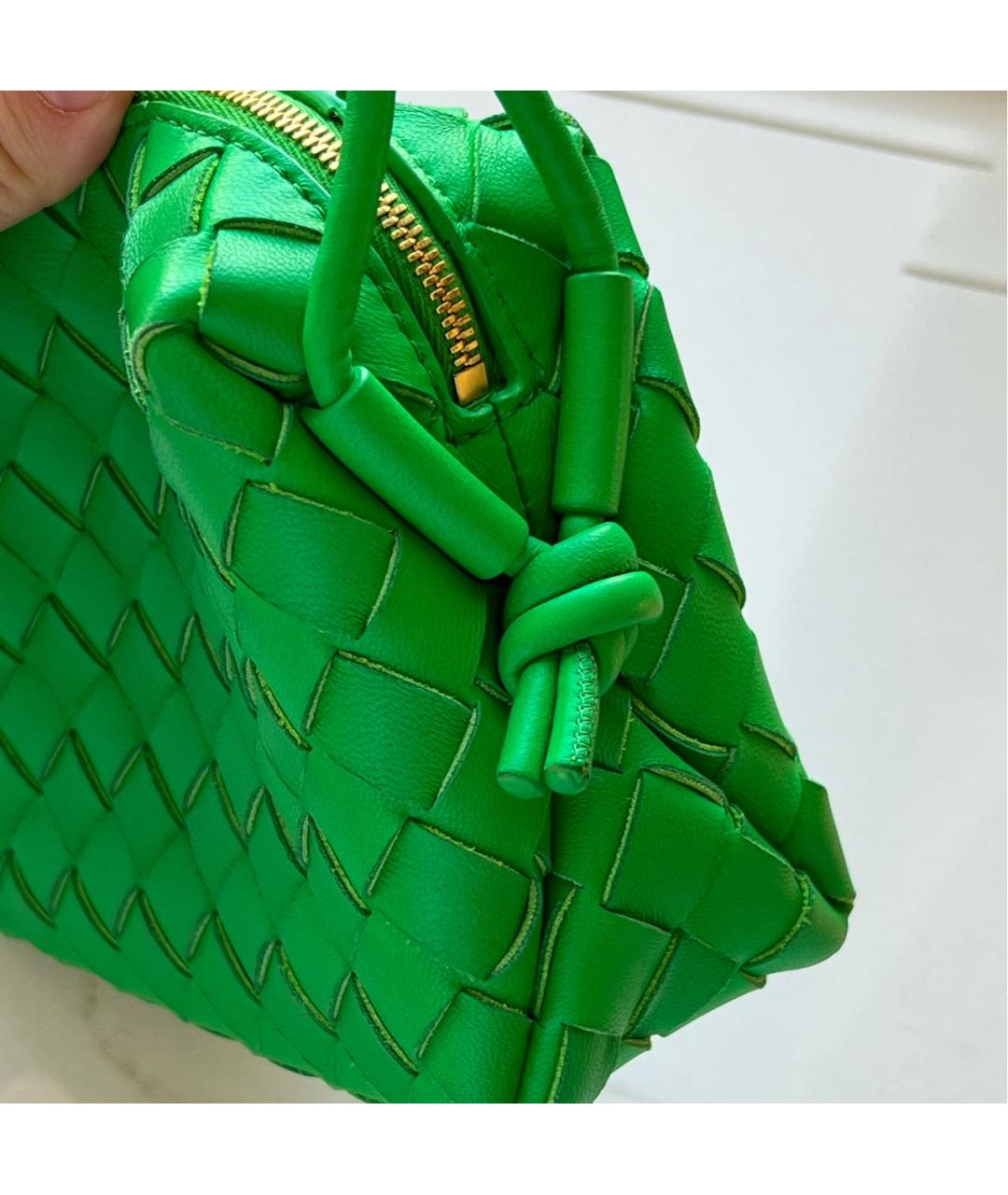 BOTTEGA VENETA Салатовая кожаная сумка через плечо, фото 3