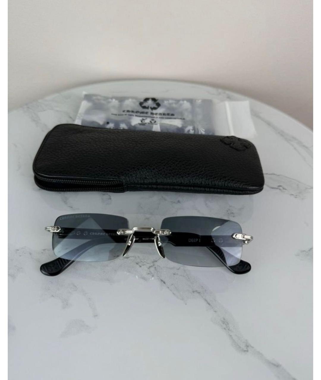 CHROME HEARTS Черные пластиковые солнцезащитные очки, фото 9