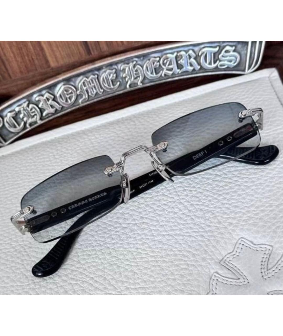 CHROME HEARTS Черные пластиковые солнцезащитные очки, фото 6
