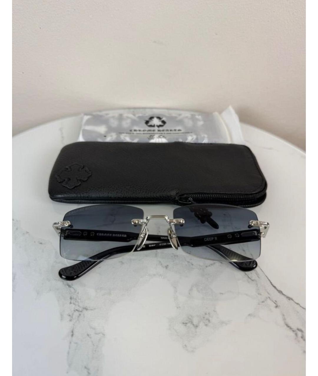 CHROME HEARTS Черные пластиковые солнцезащитные очки, фото 5