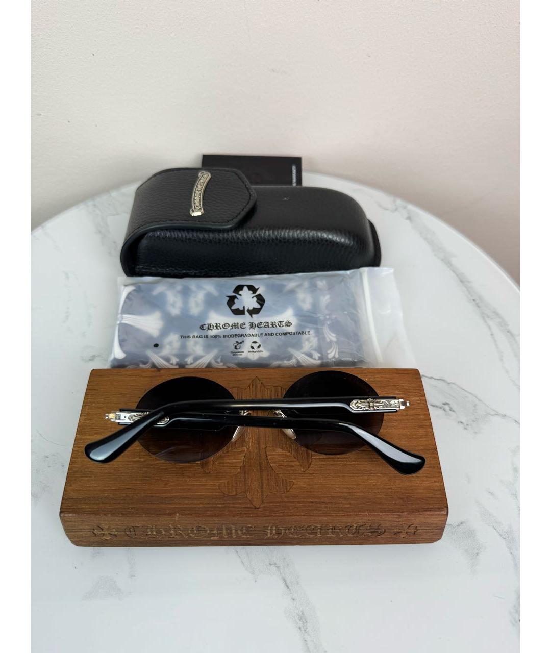CHROME HEARTS Черные пластиковые солнцезащитные очки, фото 2