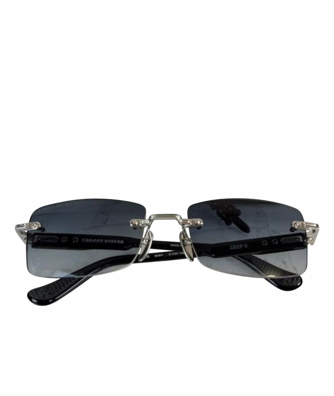 CHROME HEARTS Черные пластиковые солнцезащитные очки, фото 1