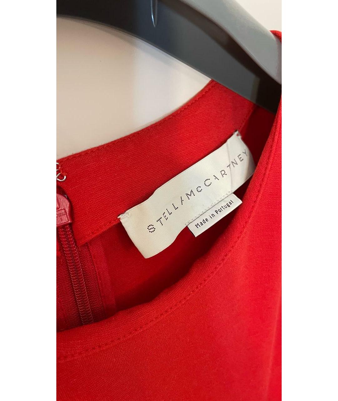 STELLA MCCARTNEY Красное хлопковое вечернее платье, фото 3
