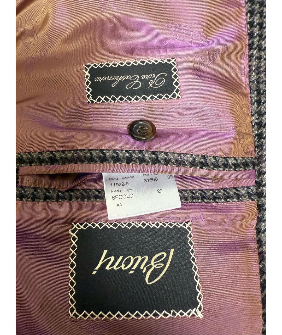 BRIONI Серый кашемировый пиджак, фото 5