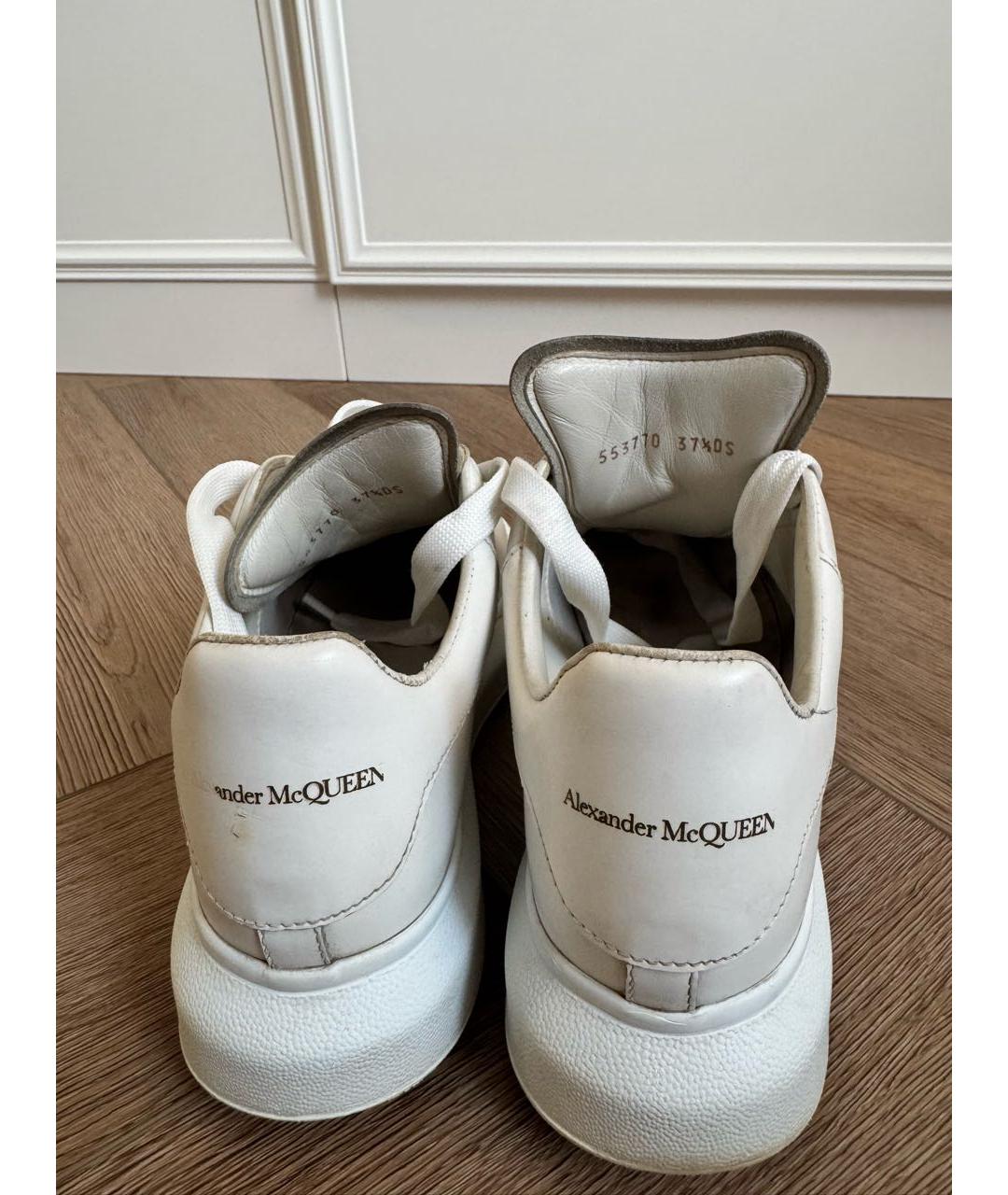 ALEXANDER MCQUEEN Белые кожаные кеды, фото 5